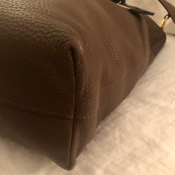 Prada Brown Pebbled Leather Tote - Picture 6 of 7